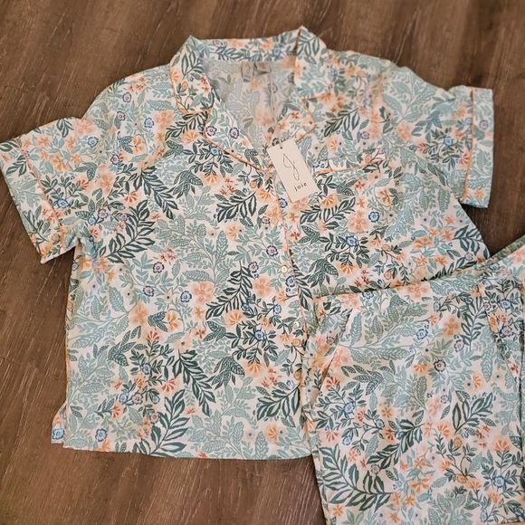Joie floral 2pc super soft pajamas loungewear shirt shorts plus size 2X NEW!!!! - Picture 2 of 11